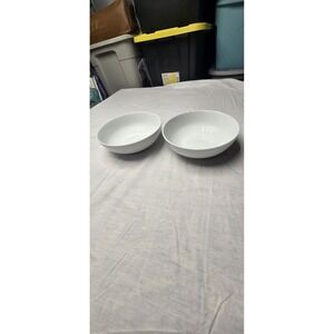 Our Table White Porcelain Pasta/salad Bowl Lot Of 2